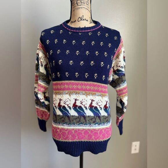 Vintage the import workshop bird graphic crewneck sweater #cute #quirky cabin - Picture 1 of 8